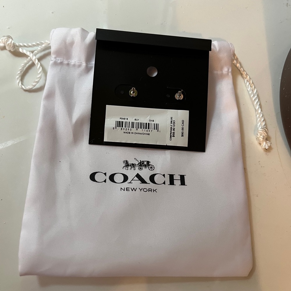Coach Silver stud Earrings - Picture 3 of 5